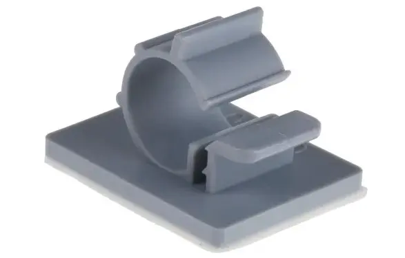 Abrazadera de cable de Nylon 66 Gris, montaje: Autoadhesivo, Ø cable máx. 10mm, 30 x 24.5mm