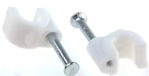 Abrazadera de cable de Polietileno (PE) Blanco, montaje: Clavo, Ø cable máx. 5mm, 5 x 7.4mm
