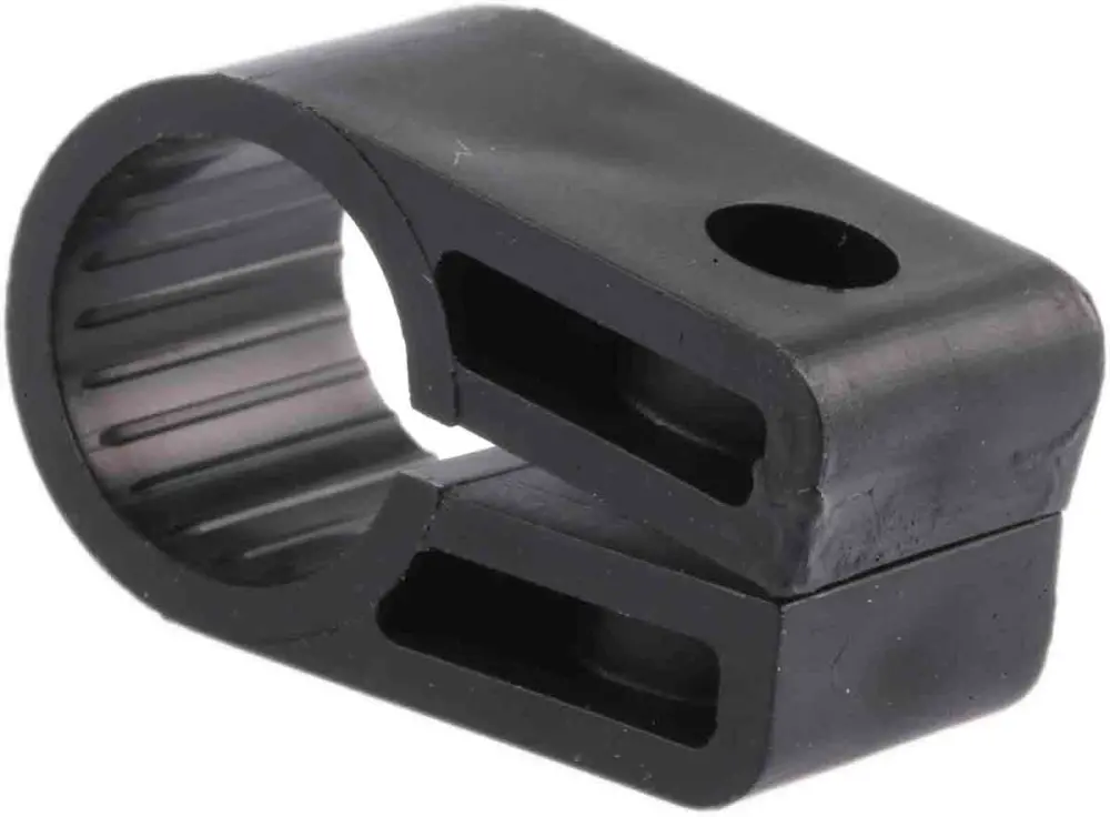 Abrazadera de cable de Polietileno (PE) Negro, montaje: Tornillo, Ø cable máx. 15.2mm, 20 x 31mm