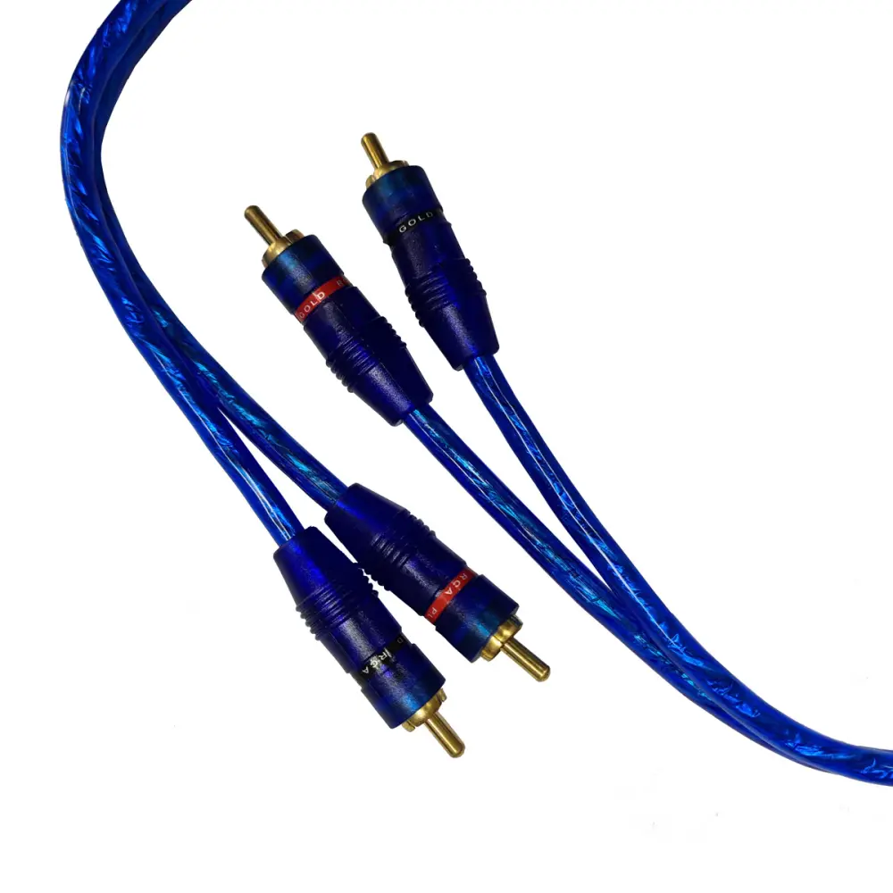 CABLE 2 RCA 2 RCA AZUL LIBRE OXI. ORO 4.50m RADOX 080-112
