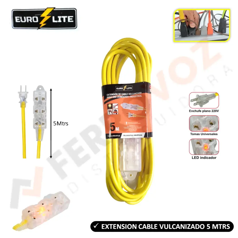 EXTENSION ELECTRICA AMARILLA 10M "PREMIUM"