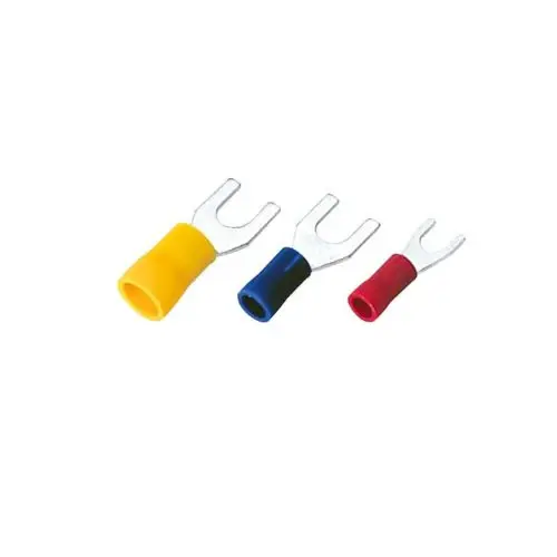 12-10 AWG Vinyl Protector Spade Connector Brazed Seam SVBS5-4 (Pack 500)