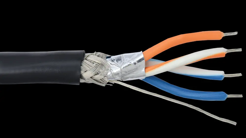Alpha Wire M3977 28 AWG 12 Pair Foil/Braid Shield PE Insulation 300V Low Capacitance Manhattan Computer Cable