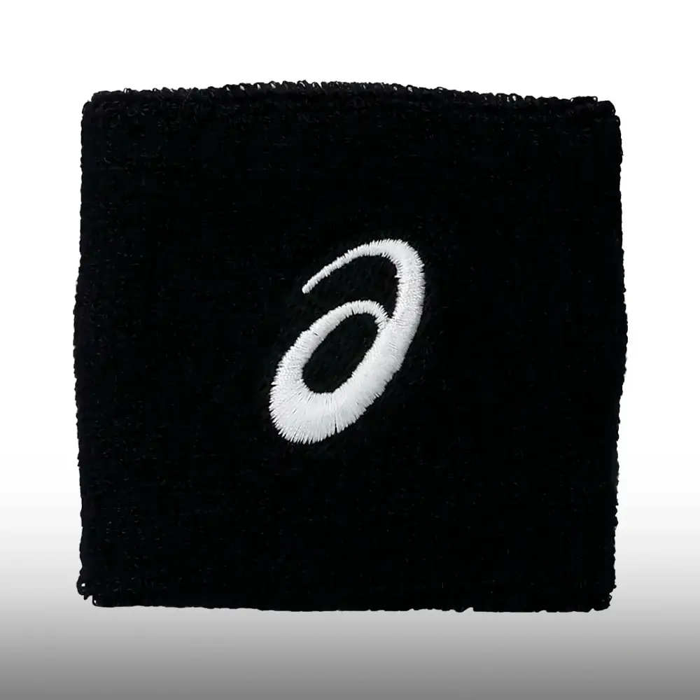 Asics Muñequeras Wrist Band Pair Unisex Ébano de Silicona Hipoaergénica
