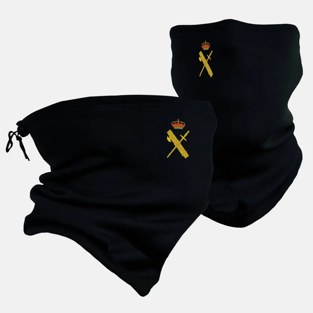Braga de cuello Negra Guardia Civil "Escudo" de Silicona Hipoaergénica
