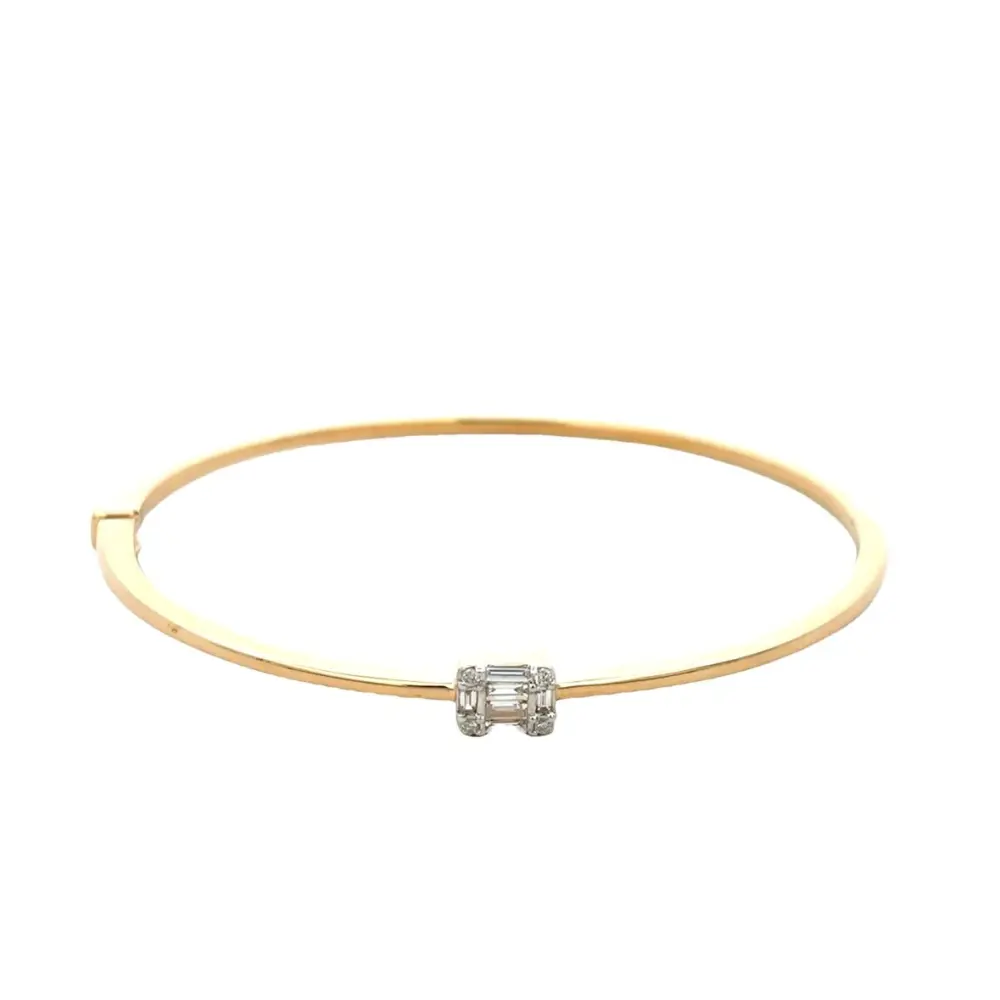 D0.04CT 14KY BAGUETTE MOSAICO BANGLE