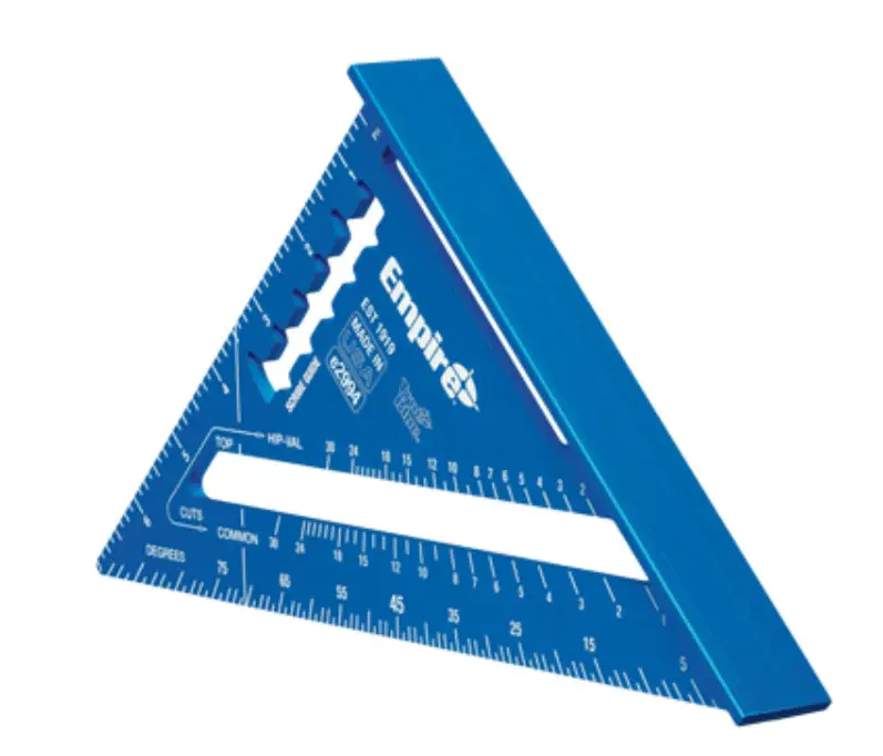 Escuadra triangular con grabado láser 7″, Empire E2994 Lavable Mano