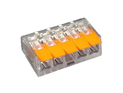 PCT-415 Boîte de 50 connecteurs à 5 ports pour câbles rigides ou souple 0,5-4mm² 450V 4KV 32A HOORED