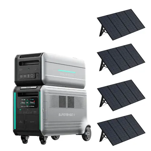 SuperBaseV4600 Ligero Power Station and Satellite Battery B4600 Four 400W Solar Panel Zendure