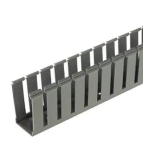 Wide Slotted Base Wiring Duct Mounting Holes Light Gray 6 ft G1.5X3LG6