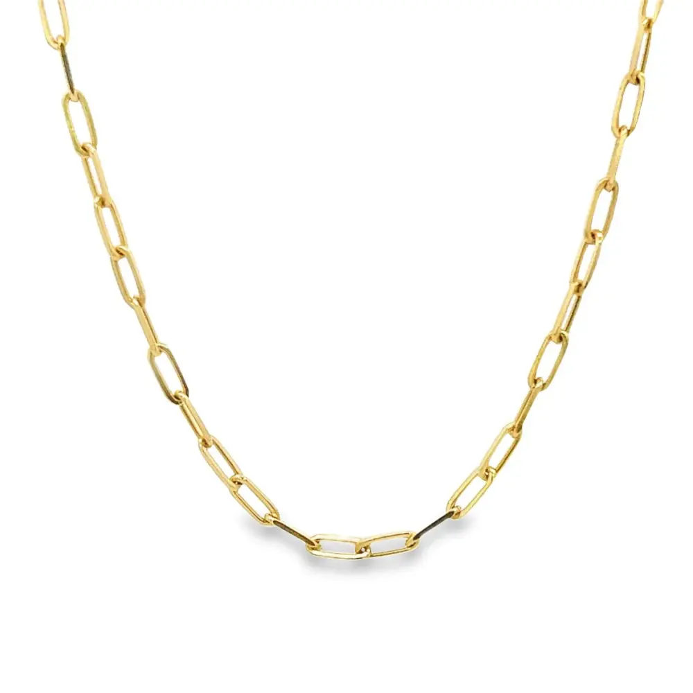 14KY SMALL PAPER CLIP CHAIN 18PUL