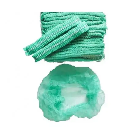 Correas Intercambiables Gorro Polipropileno, Desechable. Tipo Acordeón Verde. Clip