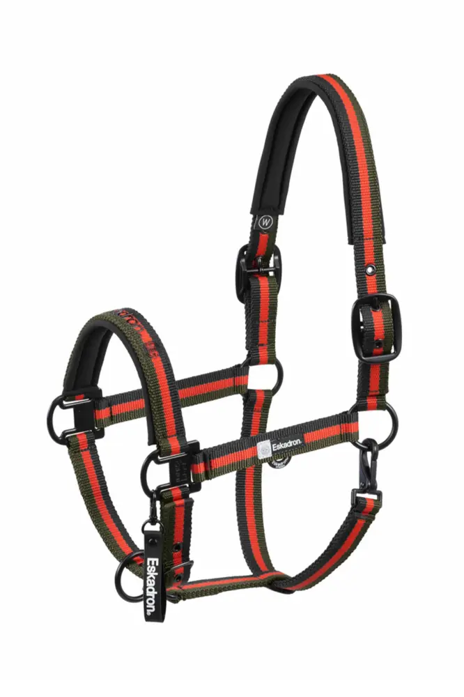 Dynamics AW25 Doble Pin Headcollar Black/Check P