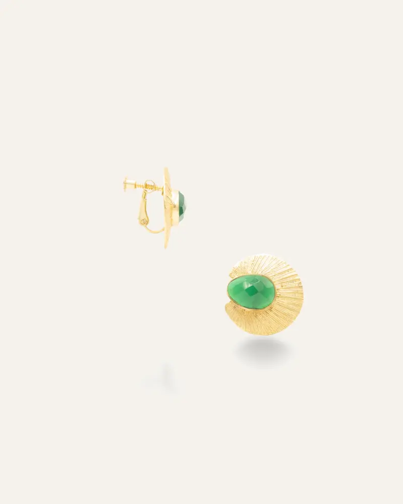 Pendientes Clip Dorados Badhana Onix Verde para Gafas de Realidad Virtual