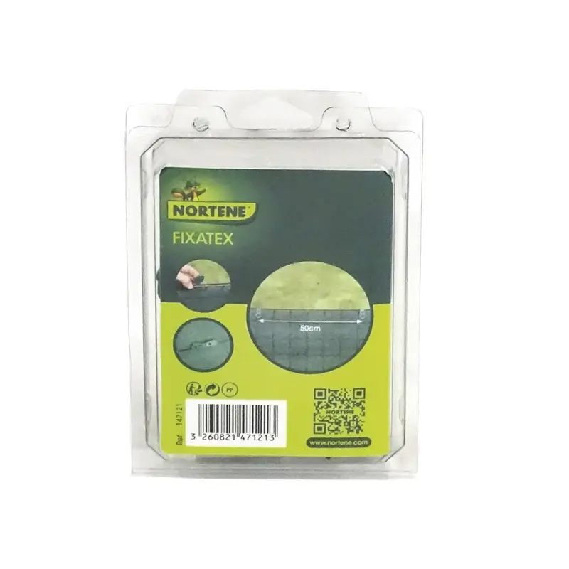 Premium de Alta Gama Clips de fijación malla tejida Fixatex verde 20 uds.
