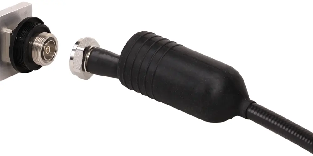 Funda de protección contra tirones Huber+Suhner, para utilizar con Conectores RF | 62_4310-U0-0-6/---_-E