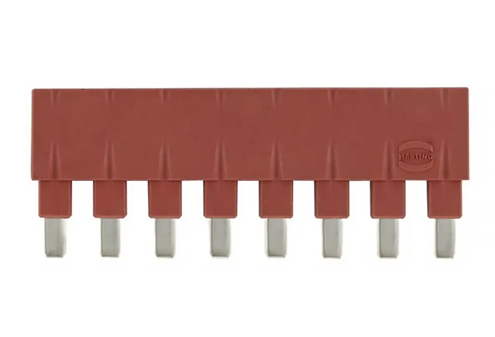Tira de jumpers Macho HARTING Han ES Press, 8 vías, 1 fila, 8P, 500 V, 16A | 9330009836