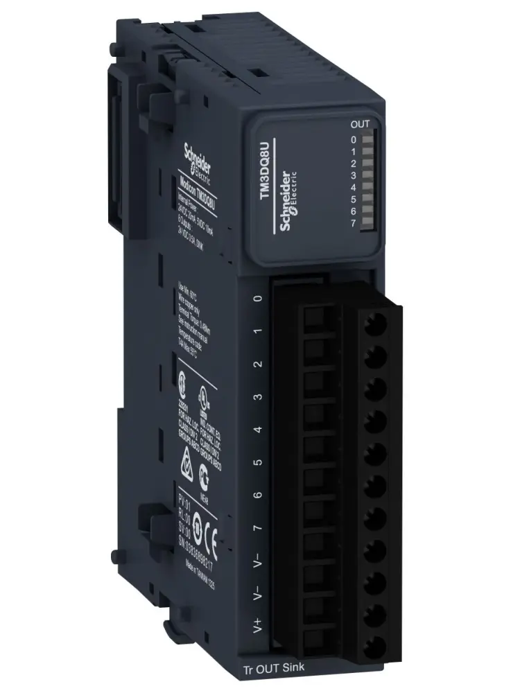 Módulo E/S para PLC Schneider Electric TM3, para utilizar con Modicon M221, Modicon M241, Modicon M251, 8 salidas tipo | ...