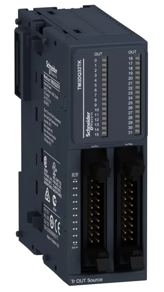 Módulo E/S para PLC Schneider Electric TM3, para utilizar con Modicon M221, Modicon M241, Modicon M251, 32 salidas tipo |...