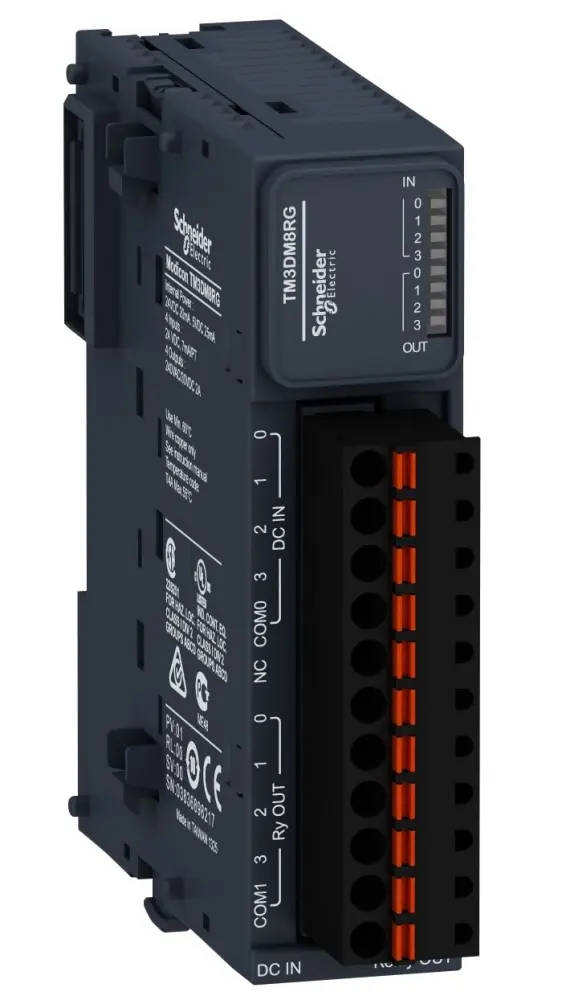 Módulo E/S para PLC Schneider Electric TM3, para utilizar con Modicon M221, Modicon M241, Modicon M251, 4 entradas, 4 | T...