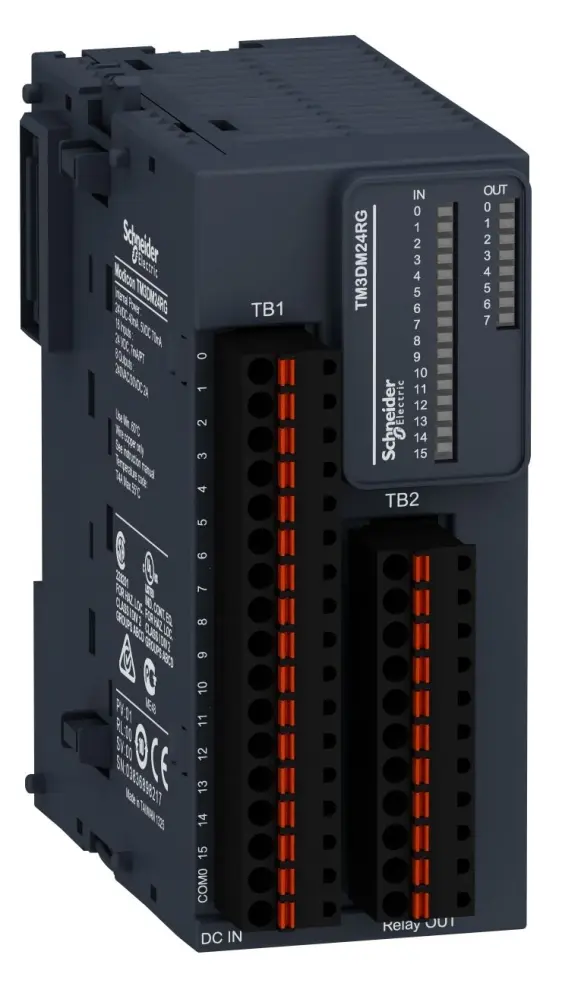 Módulo E/S para PLC Schneider Electric TM3, para utilizar con Modicon M221, Modicon M241, Modicon M251, 16 entradas, 8 | ...