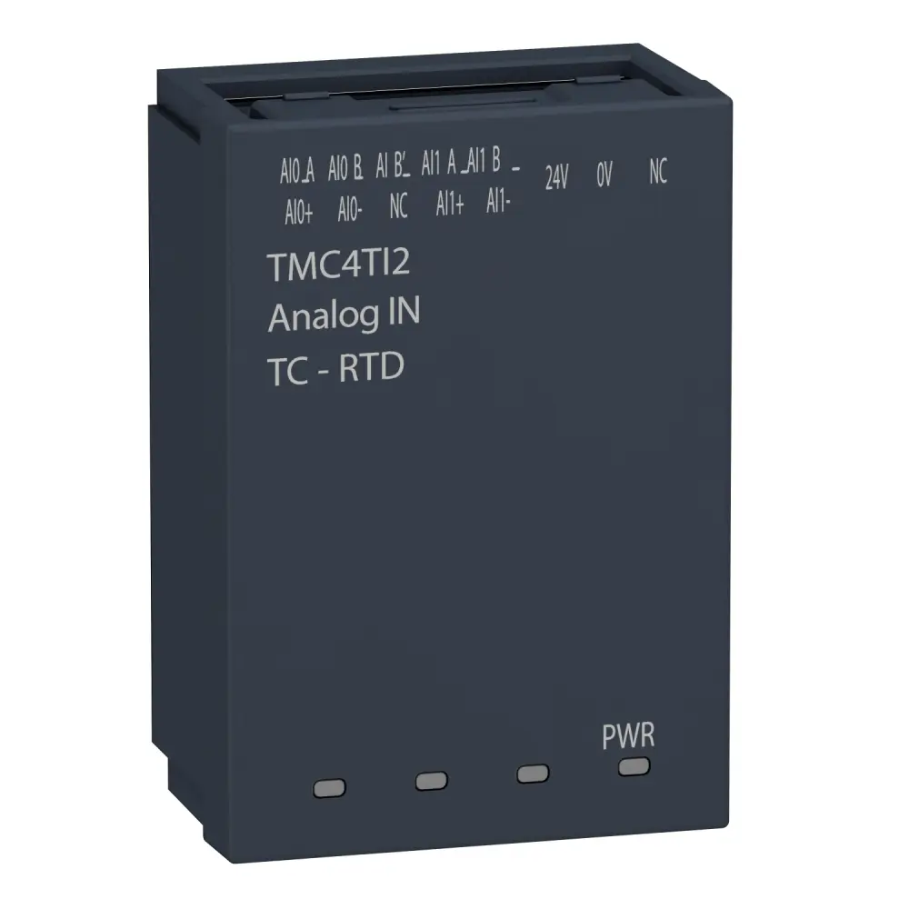 Módulo E/S para PLC Schneider Electric TM3, para utilizar con Modicon M241, 2 entradas tipo Configurable | TMC4TI2