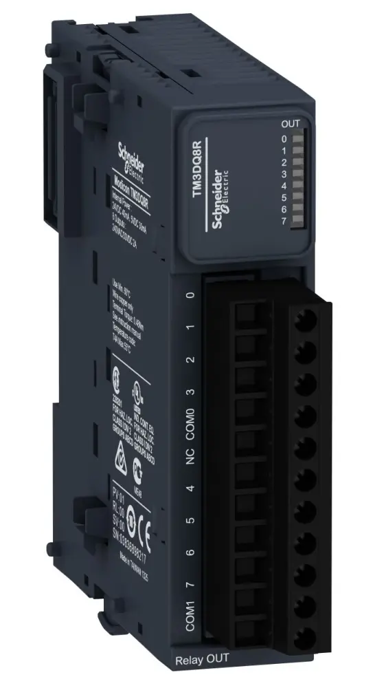 Módulo E/S para PLC Schneider Electric TM3, para utilizar con Modicon M221, Modicon M241, Modicon M251, 8 salidas tipo Re...