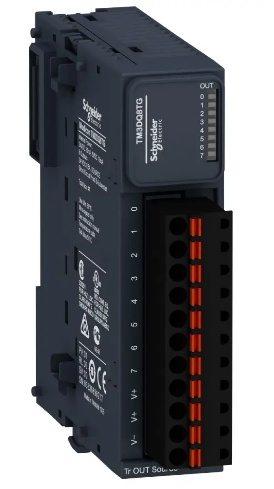 Módulo E/S para PLC Schneider Electric TM3, para utilizar con Modicon M221, Modicon M241, Modicon M251, 8 salidas tipo | ...