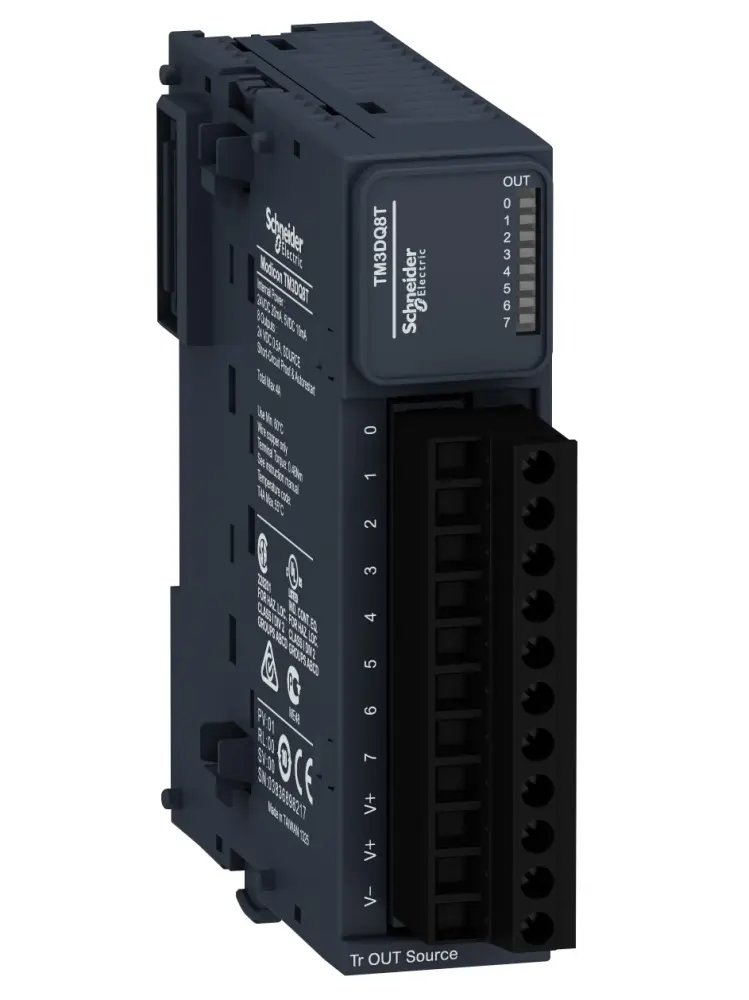 Módulo E/S para PLC Schneider Electric TM3, para utilizar con Modicon M221, Modicon M241, Modicon M251, 8 salidas tipo | ...