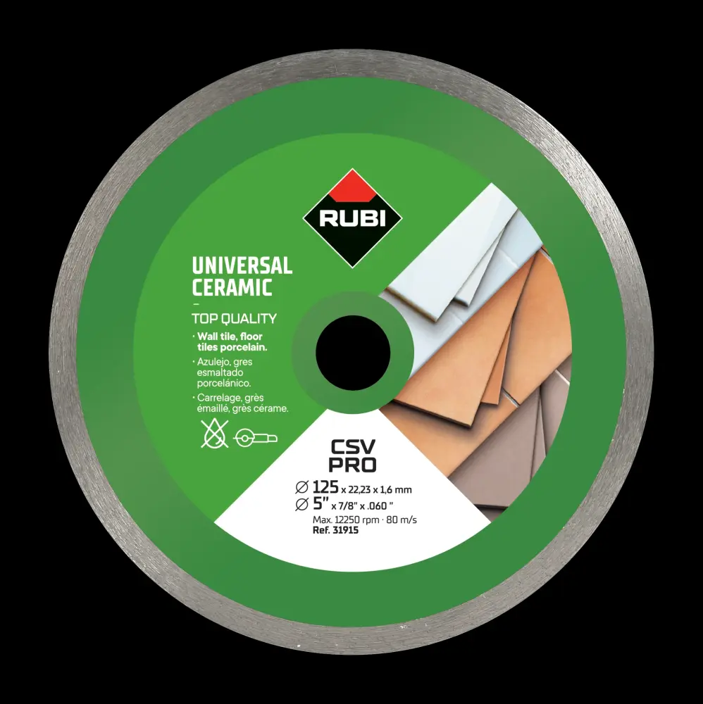 Disco Diamante General Ceramica Continuo - Rubi CSV 125 Pro con Reposamuñecas Incluido