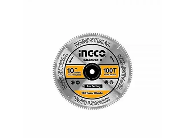 DISCO DE SIERRA P/ALUMINIO 10 X 3.1/16 X 100T INGCO TSB3254210 con Reposamuñecas Incluido
