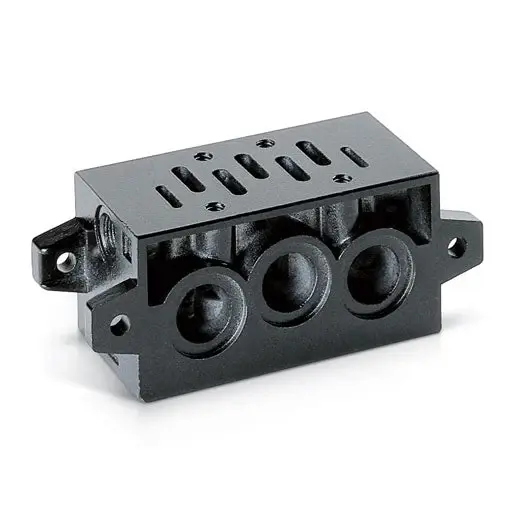 Placa base manifold, entrada y descarga únicas (VDMA 24345) 902-C2A