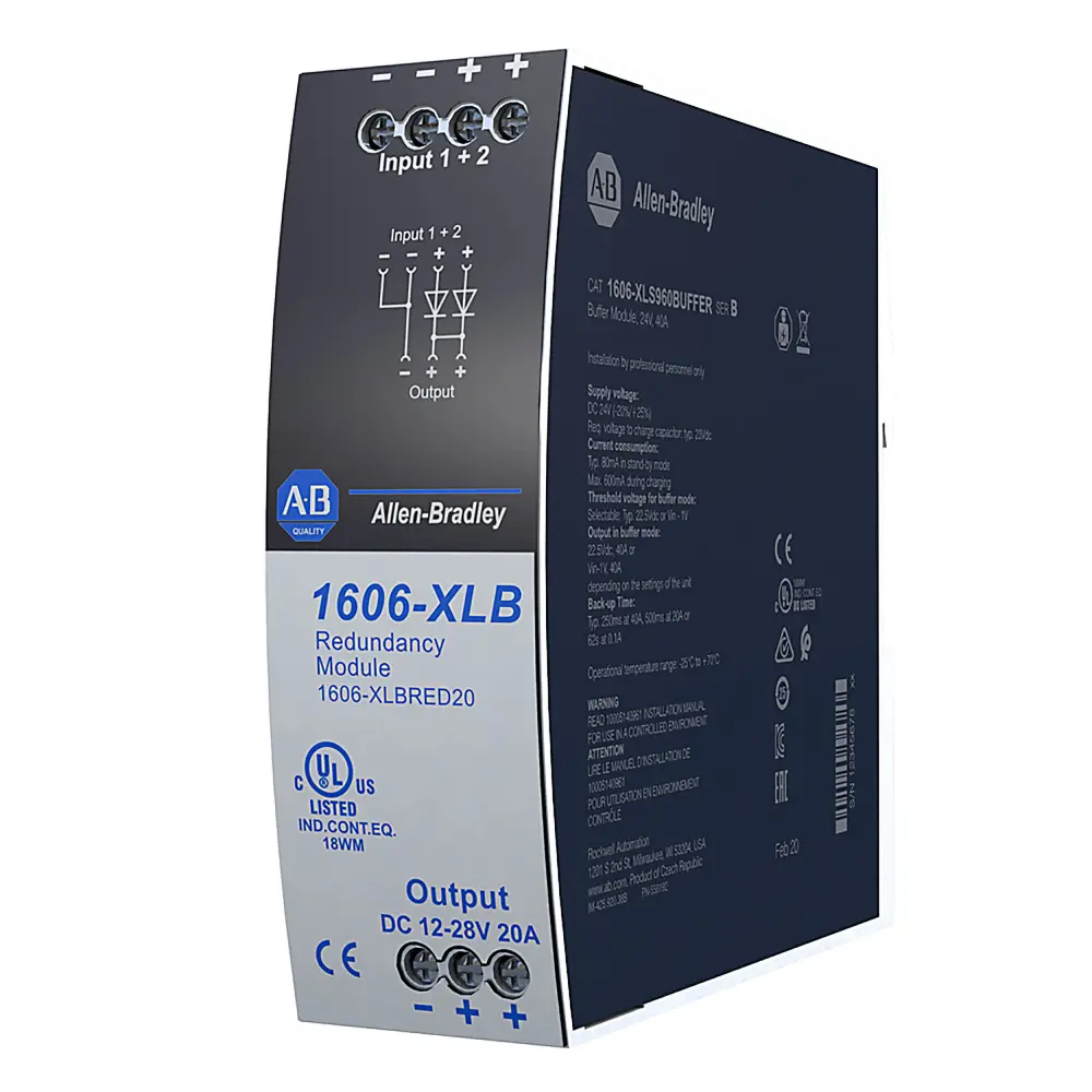 Módulo de redundancia de fuente de alimentación Allen Bradley 1606-XLBRED20 para utilizar con 1606-XL 1606