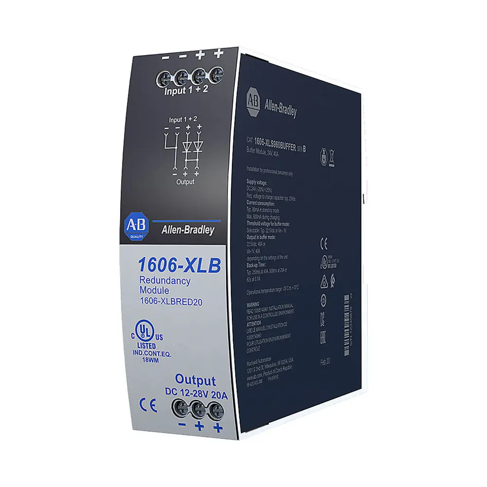 Módulo de redundancia de fuente de alimentación Allen Bradley 1606-XLERED20Y para utilizar con 1606-XL 1606