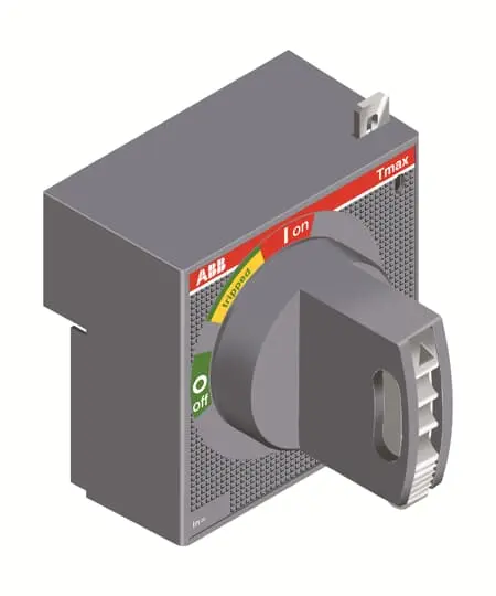 Mango, Bloqueable ABB 1SDA060409R1 RHE F T6 Tmax XT para uso con Interruptor diferencial