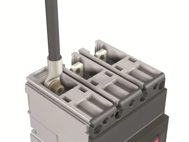 Terminal frontal ABB 1SDA066855R1 F XT2 6PCS Tmax XT para uso con Interruptor diferencial