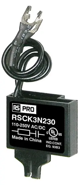 Circuito supresor de RC para uso con Contactores