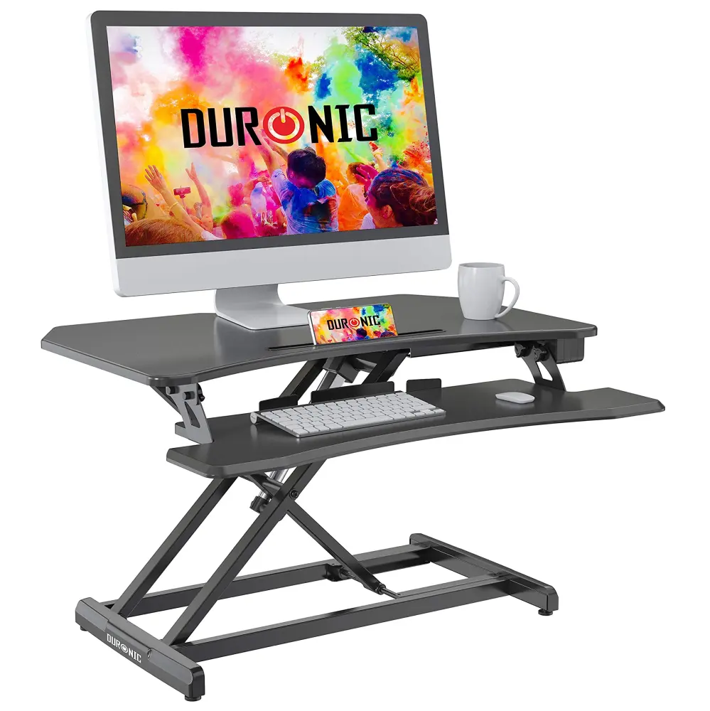 Duronic dm05d22 bk escritorio ajustable para monitor 15-50cm - 85x50cm | Inalámbrico | 16000 DPI