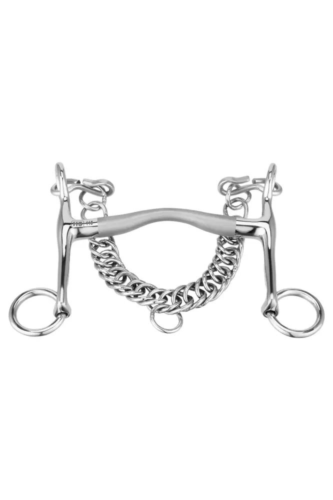 Bocado Weymouth Satinox, 12mm, Brazos 5cm Plateado 105 mm