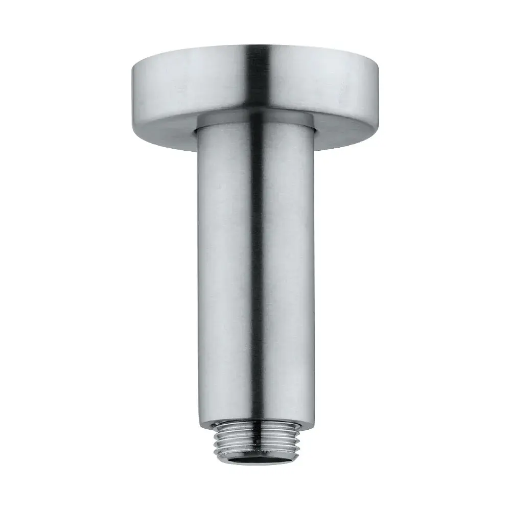 Braccio doccia soffitto lungo 10 cm acciaio inox 316L effetto spazzolato