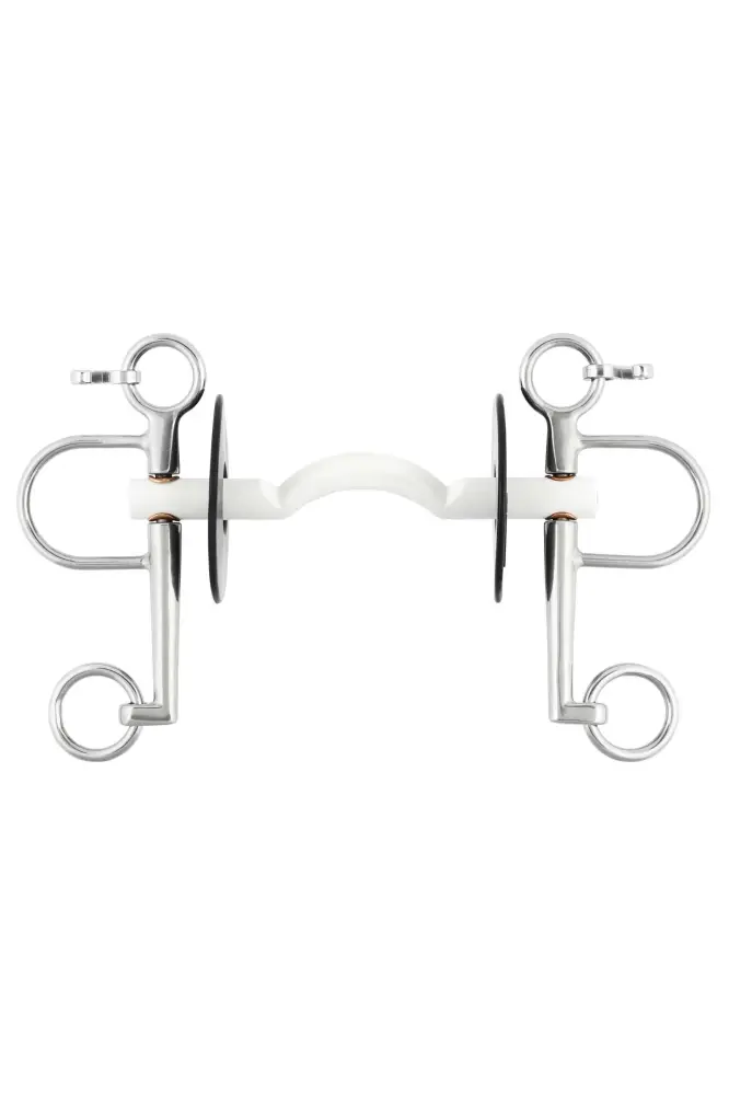 Pelham Nathe Mullen Duro con Pasalenguas Sprenger, 15mm, Brazos 7cm Argénteo 115 mm