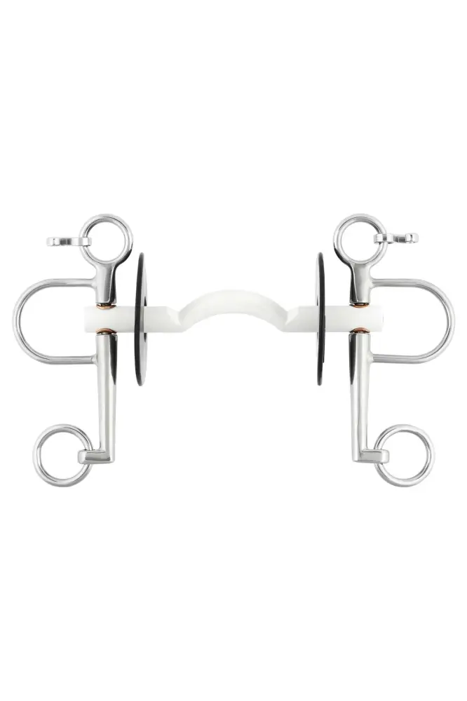 Pelham Nathe Mullen Suave con Pasalenguas Sprenger, 15mm, Brazos 7cm Plata 115 mm