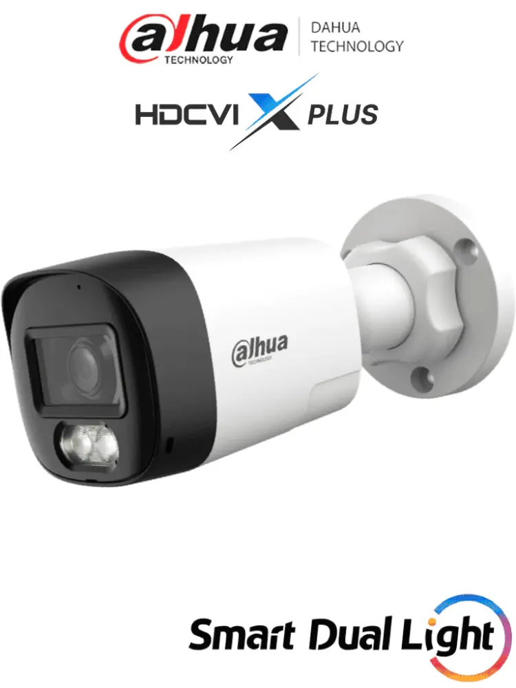 DAHUA DH-HAC-HFW1200RL-IL-T - Camara Bullet de 2 Megapixeles/ Audio Bidireccional/ Iluminación Doble Inteligente Hasta 30...