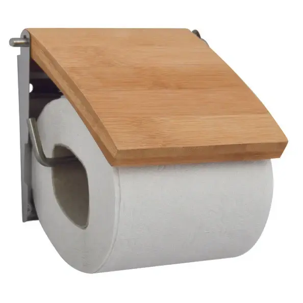Portarotolo de pared de bambú - Beis