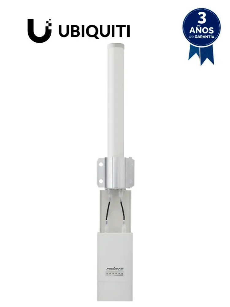 UBIQUITI AMO-5G10 - Antena omnidireccional para access point de 5.8GHz con ganancia de 10 dBi y 2 conectores SMA hembra in...