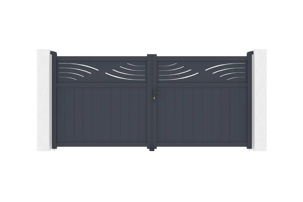 Compatible Universal Portón abatible 3,4m halti al.160cm aluminio + motorización tanker b250