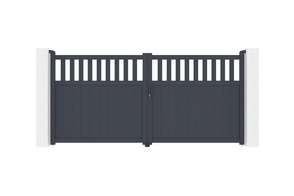 Compatible Universal Portón abatible 3,4m santis al.160cm aluminio + motorización hicker b200
