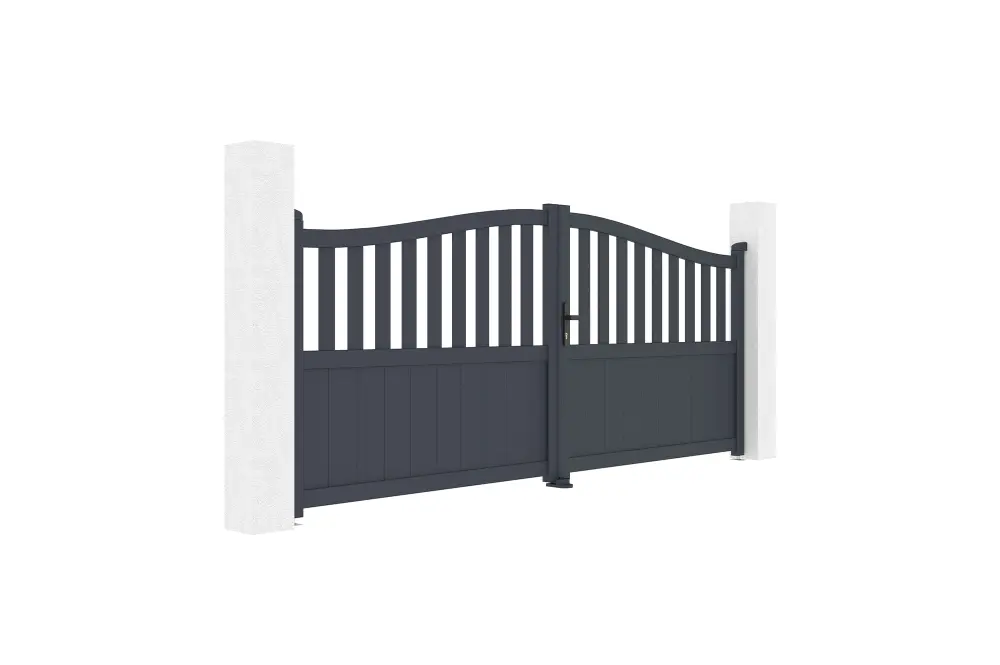 Pack puerta abatible 3,4m .140cm meije + pack puerta 1m meije .140cm gris