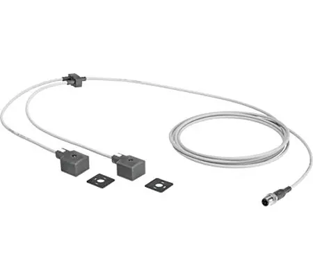 Racor para uso con Cadenas portacables, aplicaciones para robots | NEDY-L2R1-V1-A1W4L-U-0.3L-M12G4-2.5R Festo