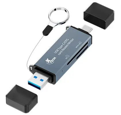 Adaptador USB-C y USB- Lector de Tarjetas, TF/SD, MicroSD